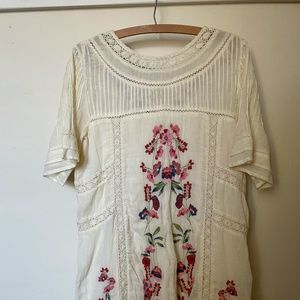 Free People Embroidered Dress Size S